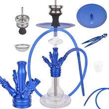 ADMY®Кальян набор 63 см алюминиевый сплав | кальян черная Патока Ловец | содержит светящийся тепловой рюкзак | керамический диффузор | нержавеющая сталь