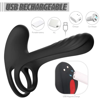 Vibrating Cock Ring Dual Penis Ring Premium Stretchy Cock Ring Longer Harder Stronger Erection Enhancing Sex Toys For Couples 4