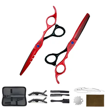 

6'' 17cm JP 440C Professional Human Hair Scissors Hairdressing Cutting Shears + Thinning Scissors stainless steel