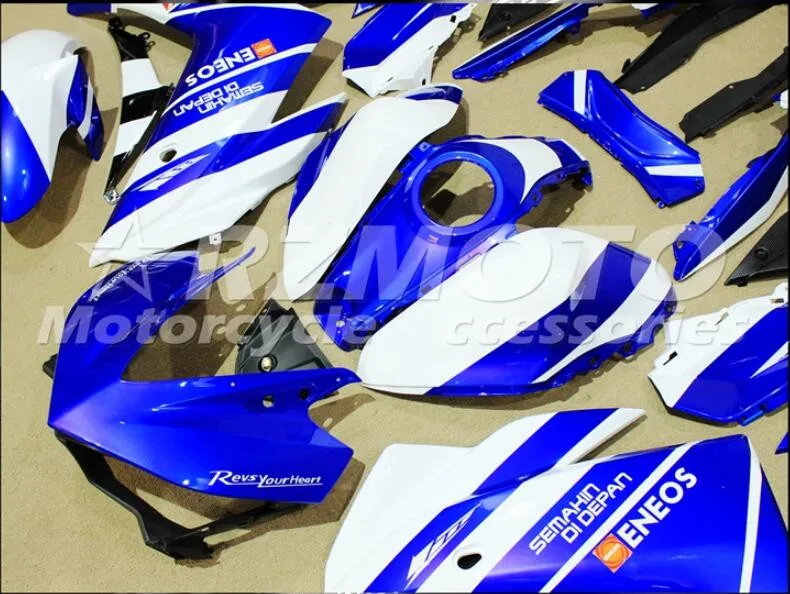 4 подарки стиль ABS литьевая форма мотоцикл Обтекатели подходит для YAMAHA R3 R25- 15-19 Кузов Набор Синий белый Холодный