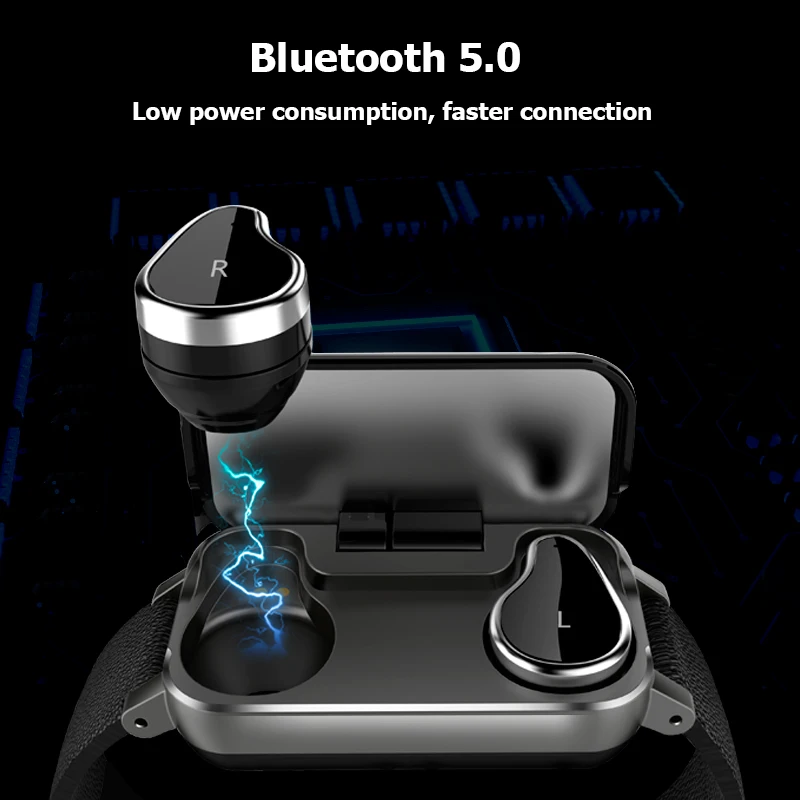 T89 Ретро Смарт-часы с Bluetooth наушником для мужчин и женщин смарт-браслет Поддержка Siri Bluetooth Вызов фитнес-Браслет Смарт-браслет
