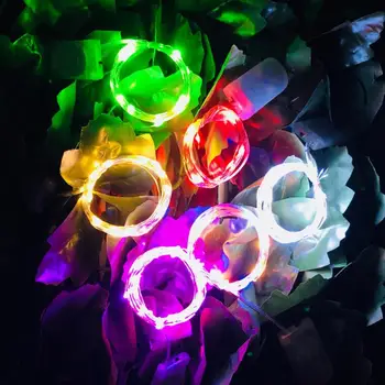 

1 Meter 10 LED Colorful Waterproof Decorative Colored Copper Wire Light String Christmas Party Lamp