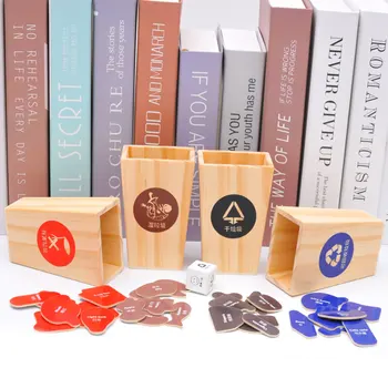 

Wooden Classification Cards Game Garbage Sorting Toys Mini Trash Cans Rubbish Classroom Early Education Teaching Props