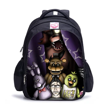 

16 Inch Five Nights At Freddys Children Backpacks For Teenage Girls School Bags Orthopedic Cartoon Backpack For Kids Boys