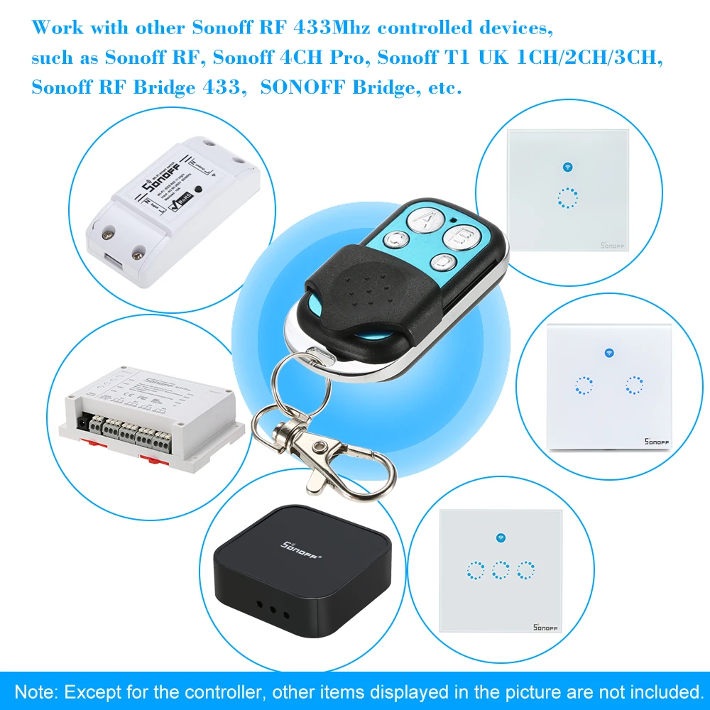 EWeLink 4CH wifi переключатель Модуль RF 433 МГц 4 банды беспроводной умный переключатель 4 кнопки дистанционного управления умный дом для Alexa Google Home