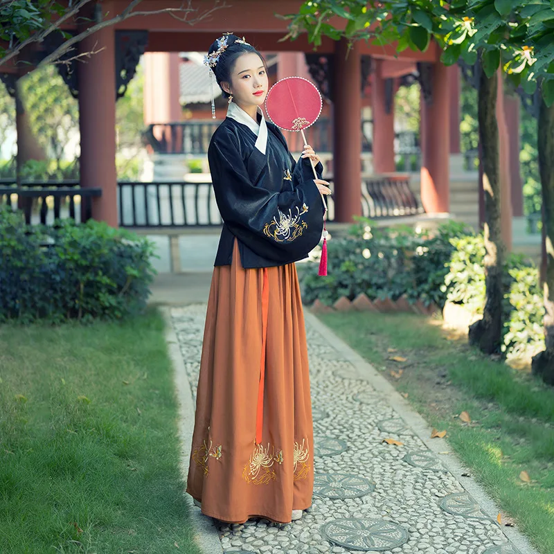 Вышивка Hanfu Женские китайские танцевальные костюмы восточное платье феи народный фестивальный рейв наряд певцов одежда для представления DC3173