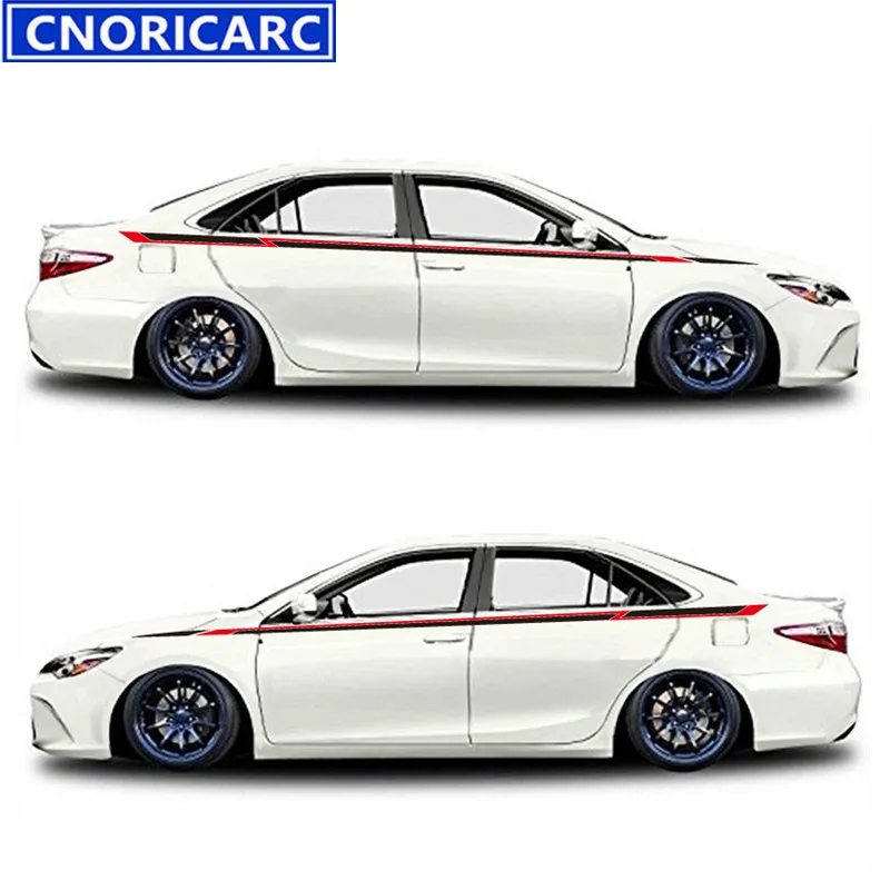 

CNORICARC Car Styling Stripes Door Waist Lines KK Decals Racing Sport Stickers For Ford Toyota Volkswagen Honda Nissan KIA Mazda