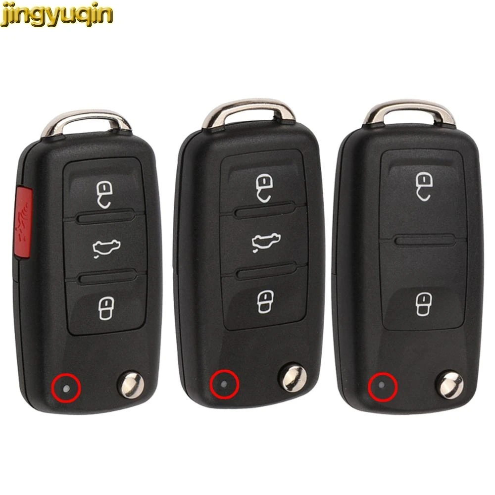 Jingyuqin Флип дистанционный Брелок оболочка для VW Volkswagen Jetta Golf 3 4 5 Passat B5 B5.5 B6 тигуан