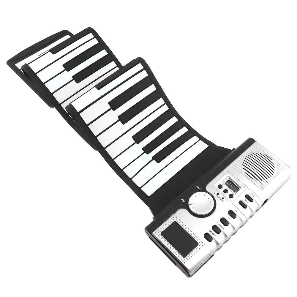 USB 61/88 Keys Roll Up Flexible Piano Silicone Portable Foldable Soft Keyboard Electronic Piano Instrument