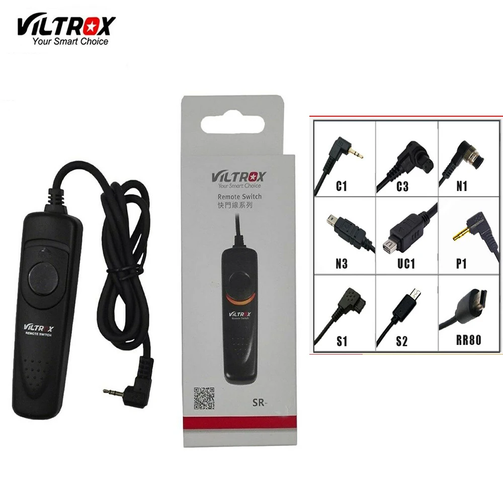 Viltrox SR-C1 C3 N1 N3 E2 S1 P1R90 Remote Switch Shutter Release for Canon nikon sony olympus fujifil 500d 5d mark iv d90 d3 e30 |