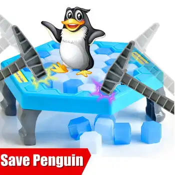 

Mini Penguin Trap Board Game Ice Breaking Save The Penguin Party Game Parent-child Interactive Entertainment Table Toys Kid Gift