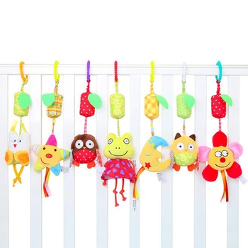 

Lovely Baby Cradle Seat Cot Hanging Toys Portable baby rattle toys Hanging Bells Toys Rattles For Babies Car Cot Hanging Toys