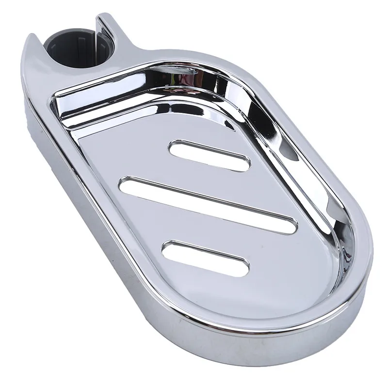Silver Soap Dish Adjustable Sprinkler Holder Bathroom Soap Holder Shower Rail Slide Soap Plates For Bathroom New Soap Box