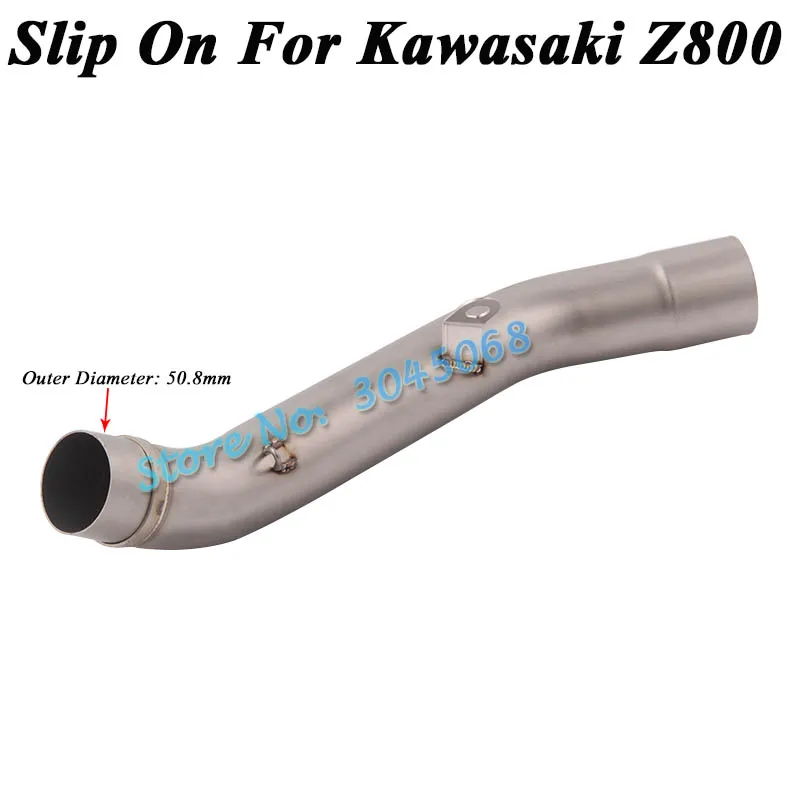 Слипоны для Kawasaki Z800 2013- Motorcycl GP выхлопная труба, модифицированное соединение, средняя Соединительная труба, глушитель из углеродного волокна - Цвет: Middle Link Pipe
