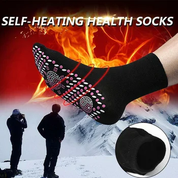 

Women Unisex Tourmaline Health Care Socks Deodorize Self Heating Soft Sports Magnetic Therapy Warm Stimulate Socks#734