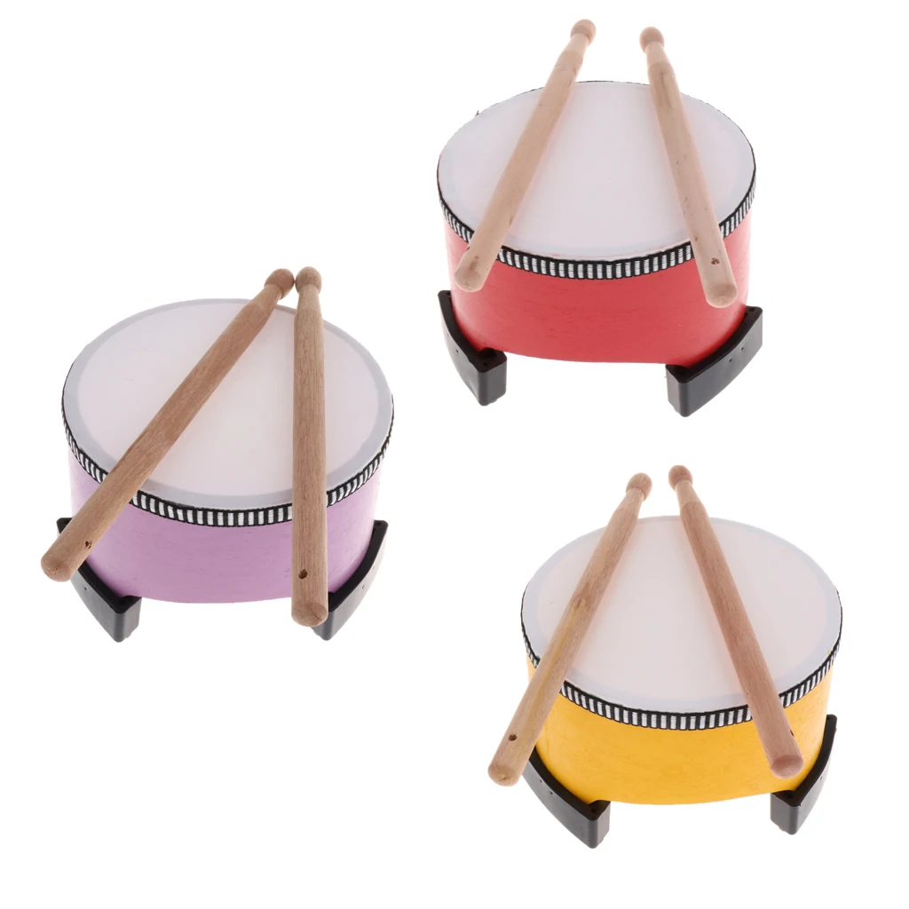 Hand Drum Percussion Toy for Kids Musical Learning Education with Drumstick