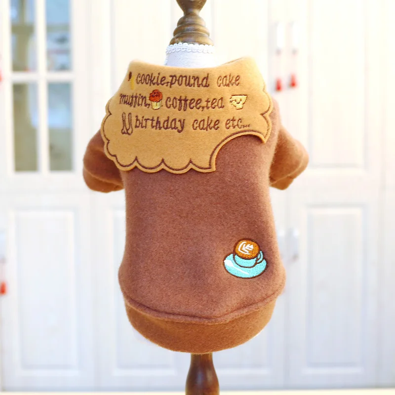 

Chocolate Woolen Coat For Dogs Winter Clothes For Small Dogs Antumn Warm Dog Costume Jacket For Chihuahua Yorkshire Outfit 10A