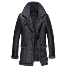 Мужская кожаная куртка из натуральной шерсти с меховой подкладкой, зимняя мужская куртка из натуральной овчины, Роскошные теплые куртки, 5xl Veste Homme MY1641