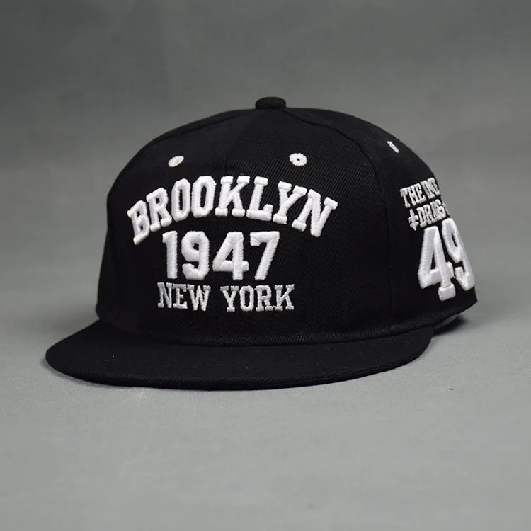 Летняя уличная плоская Бруклин 1947 бейсбольная кепка Bone NY хип хоп Snapback уличная модная шляпа - Цвет: photo color