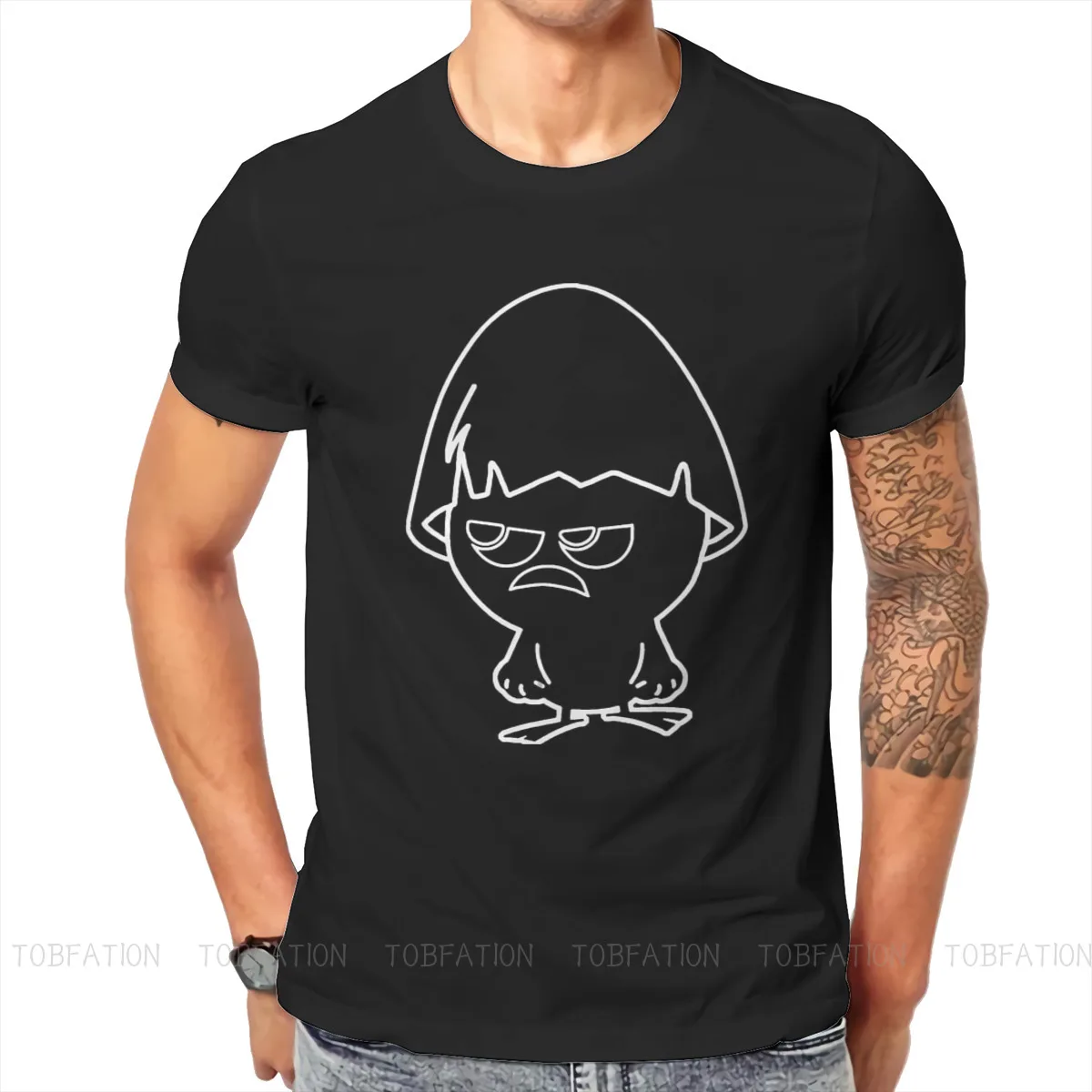 Calimero Anime Angry Tshirt Nuovo Arrivo Graphic Men Vintage Alternative Summer Clothing Cotton Harajuku T Shirt