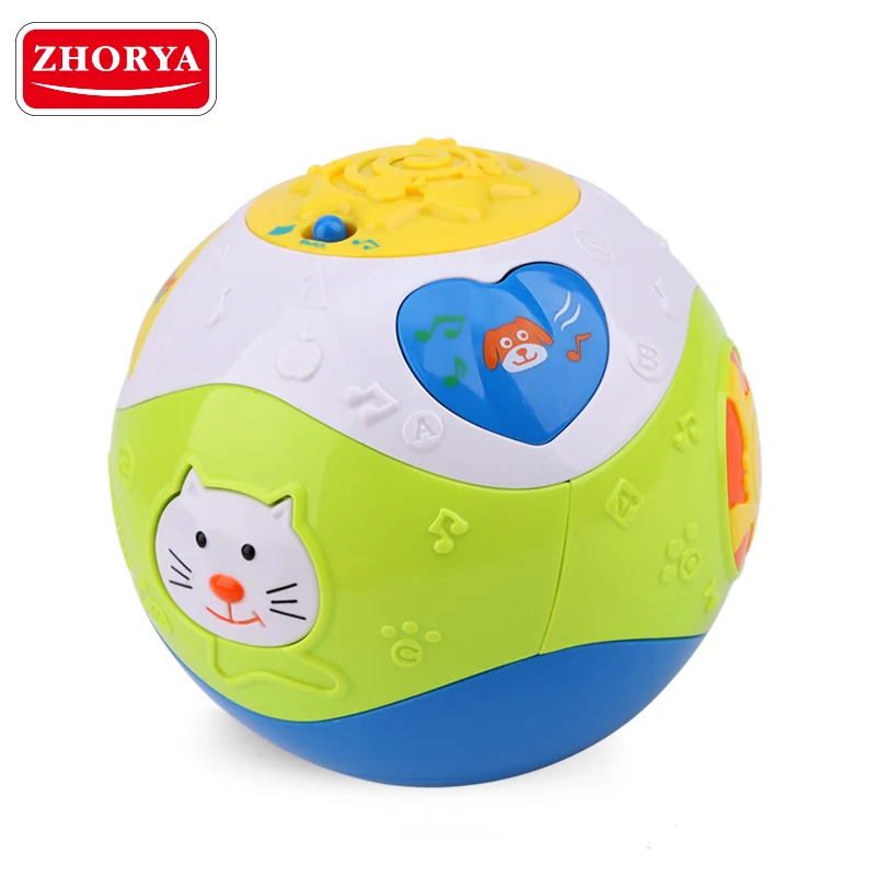 Zhorya Игра-Головоломка мяч с русским голосом развивающие шарики Игрушки для маленьких детей животный узор Звуковая электронная детская игрушка