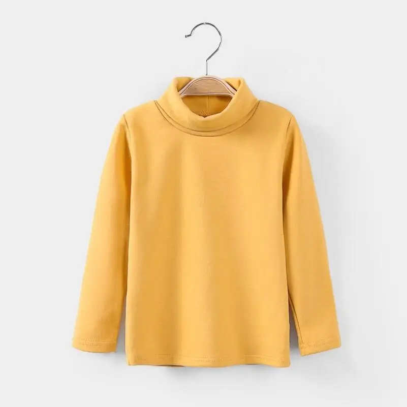 2-13 Years Baby Toddler Boys Girls T-shirts Turtleneck Shirts Kids Long Sleeve Shirt Tops Tees Underwear Children Clothes JW8271 - Цвет: yellow girls shirts