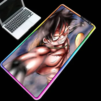 

Lighting Mouse Pad RGB Luffy Patterned Table Mat One Boy LED High Quality Non-slip Keyboard Pad