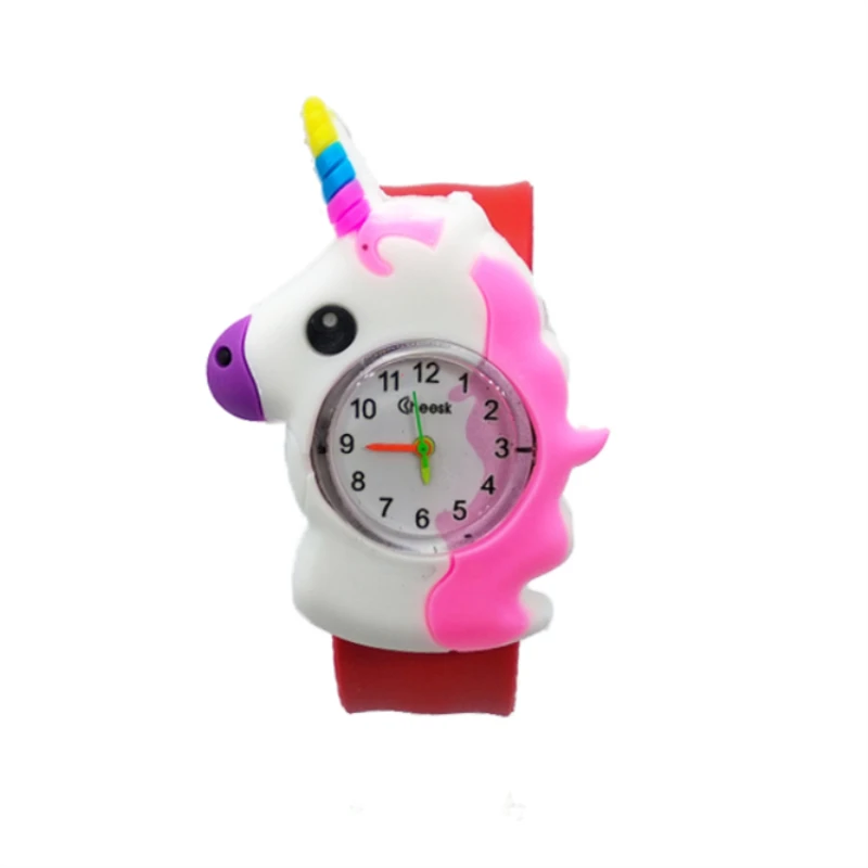 1pcs/lot free shipping boys watches for kids gift girls watch for children students clock pony animal team child bracelet watch - Color: 14