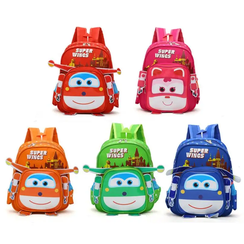 3D Style Children Backpacks Kindergarten girls boys baby backpack New Fashion Cartoon Super Wings Cute Kid School bags