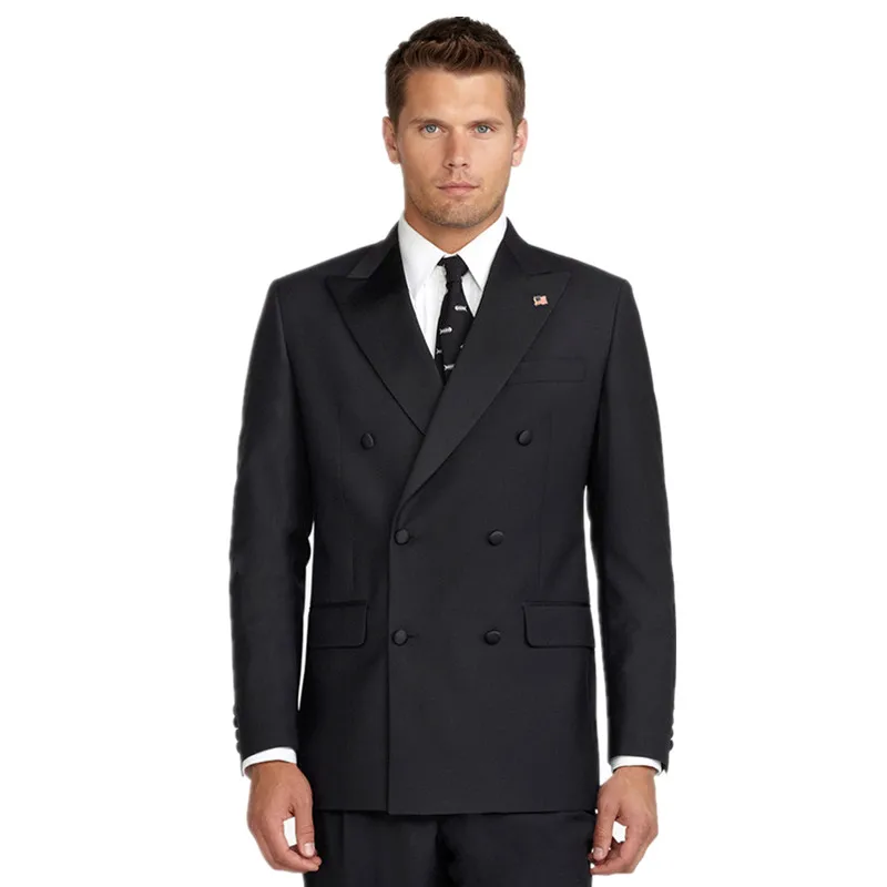 

New Arrival Groom Tuxedos Double Breasted Groomsman Suit Custom Made Man Suit Tailored Suit Business Suit(Jacket+pants)
