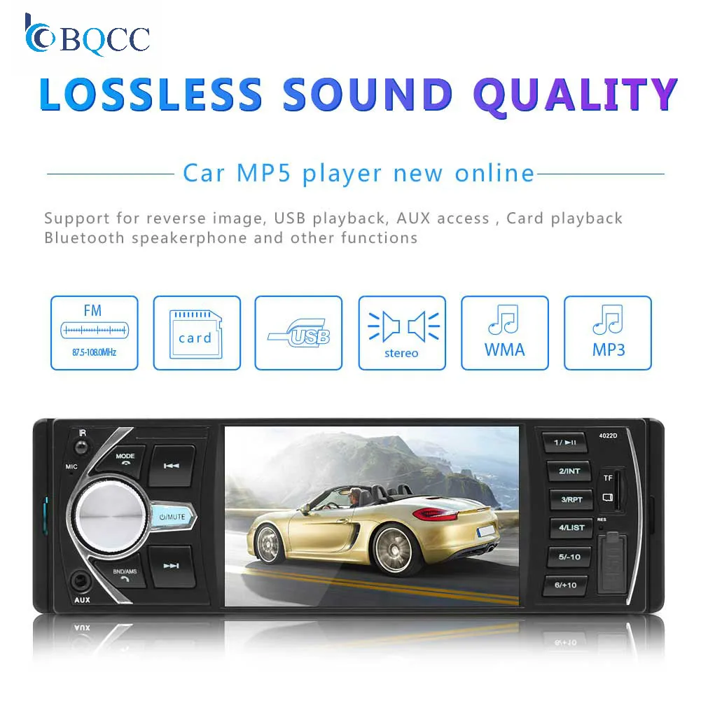 Автомобильная Радио Авто аудио стерео 4 1 &quotдюймов Din FM Bluetooth Камера заднего вида