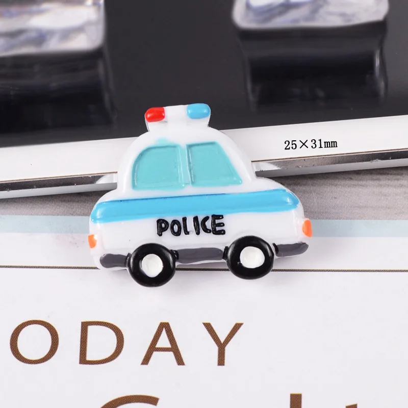 10PC/set Mix Style Policemen Car Air Resin Flatback Cute DIY Flatback Resin Cabochon For Hair Accessories Crafts