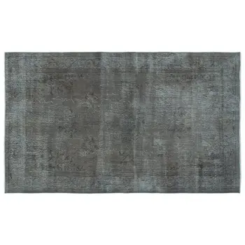 

Handmade Gray Vintage Overdyed Turkish Area Rug 166x275 Cm-5'5''X9'0''