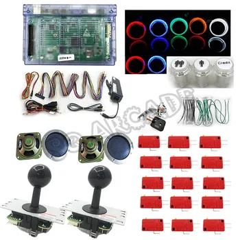 

DIY kit Pandora 6s 1388 in 1 Multi Game board with 2 Player Joystick led Push Button power adpater lock speaker led daisy cable