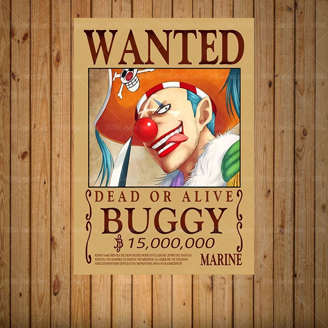 One Piece Luffy Canvas Painting Anime Retro Wanted Character Poster Wall Art Print Modern Home Children's Bedroom Decoration Mur as the picture shows