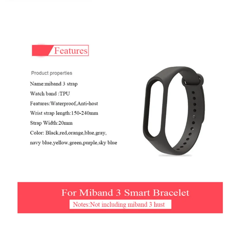 Ремешок mi band 3, Регулируемый силиконовый ремешок versa для xiaomi mi 3 smartband, пригодный для носки, замена для mi 3