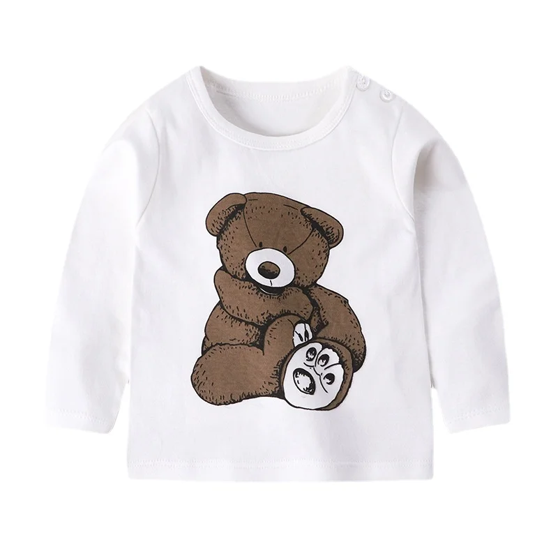 

Autumn Baby Girls Boys Cotton Infants Tops Long-Sleeved T-Shirts Summer Toddler Casual Cartoon Designer Newborn Clothing