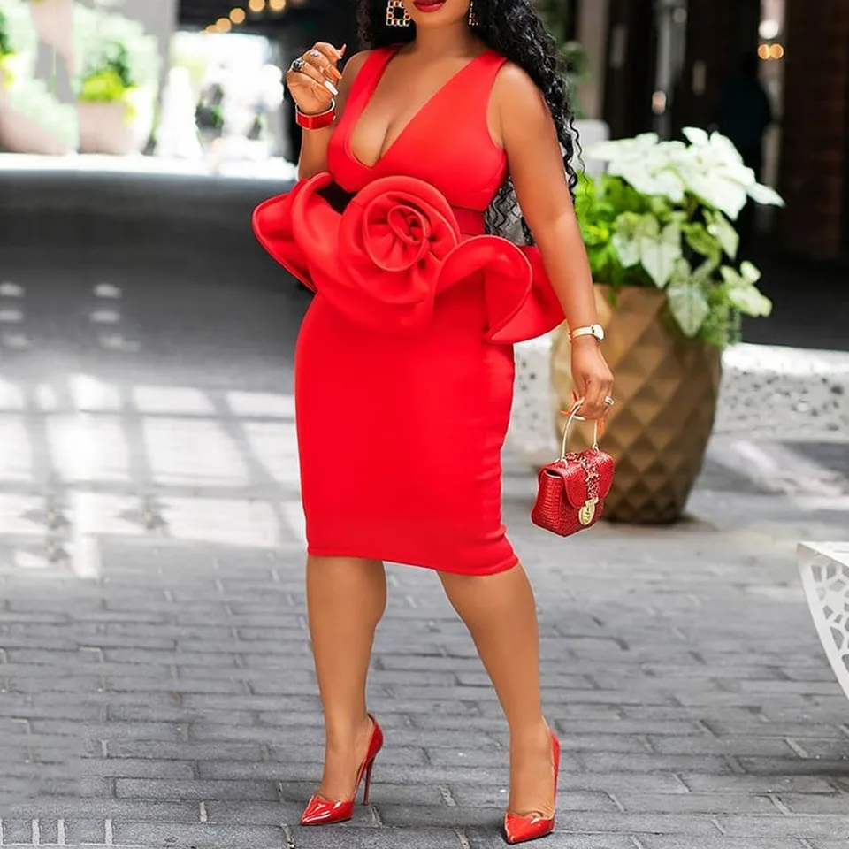 falbala bodycon dress