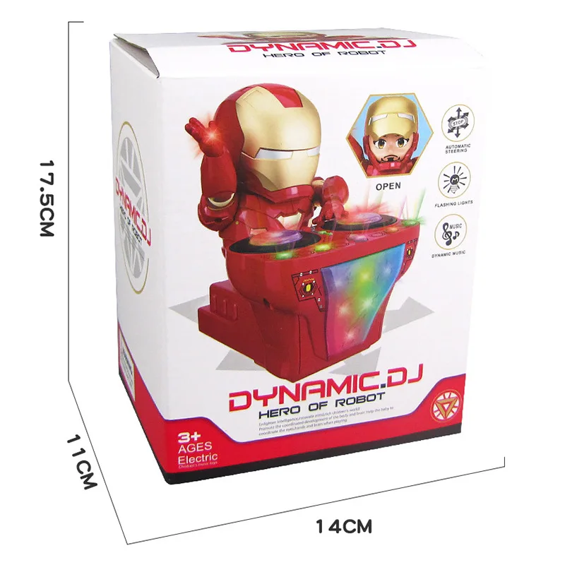 Мстители эндигра танцы Железный человек супер герой робот с светодиодный светомузыкальная игрушка Tony Stark электрическая фигурка игрушки для детей