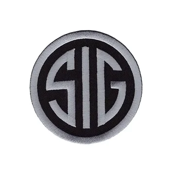 

2.5'' Silver Black Sig Sauer Gear Bag 2nd Amendment Embroidered Iron on sew on Patch