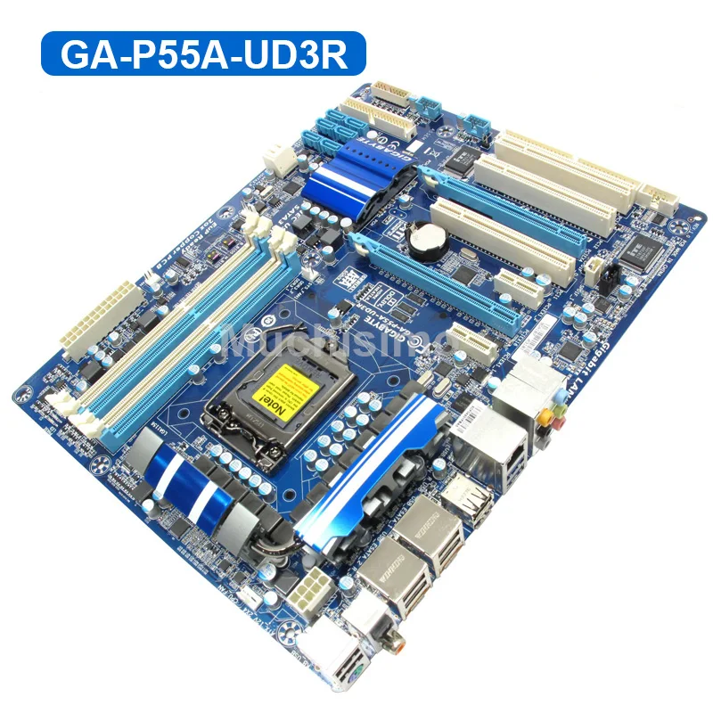 LGA 1156 DDR3 Gigabyte GA-P55A-UD3R оригинальная материнская плата USB3.0 P55 в P55A-UD3R настольных SATA3 б/у P55A UD3R 16 Гб