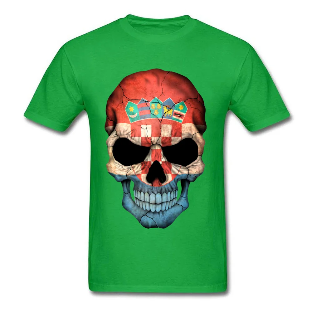 Croatian Flag Skull_green