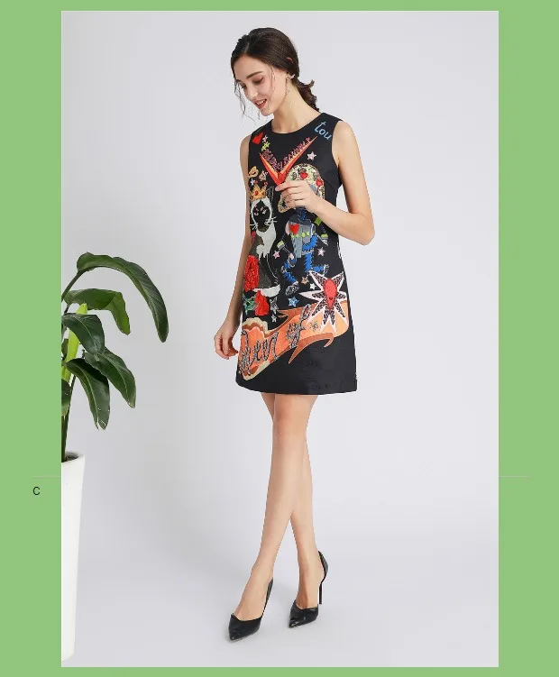 Мини-платье Preto Do в винтажном стиле; Vestido Sem Mangas das Mulheres de Диамант de luxo Nossa Senhoras Do Partido Vestido de Pista Dress