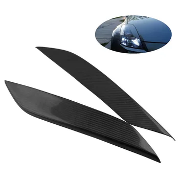 

Real Carbon Fiber Headlight Eyebrows Eye Lid Covers Car Front Trim Decoration for 2003-2008 NISSAN 350Z Fairlady Z Z33 Auto Tool