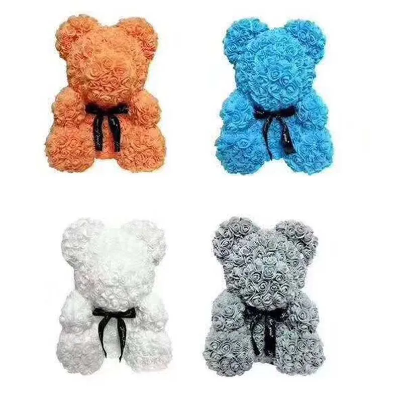 Wedding Party Decorations Rose Bear Girlfriend Anniversary Christmas Valentine'S Day Gift Birthday Present For Kids Brown