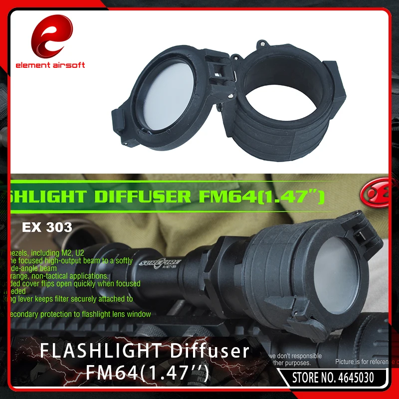 Рассеиватель фонарика Element Airsoft M951 крышка FM64 (1 47 '') световые аксессуары Безель