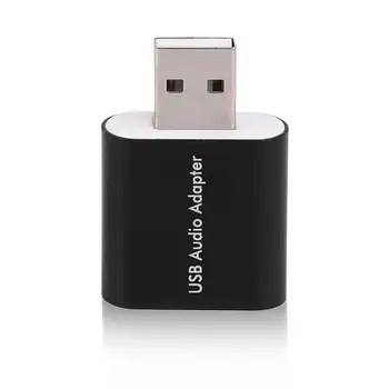 

New External Aluminium alloy External USB 2.0 7.1 CH Virtual Audio Sound Card Adapter Converter Notebook Promotion