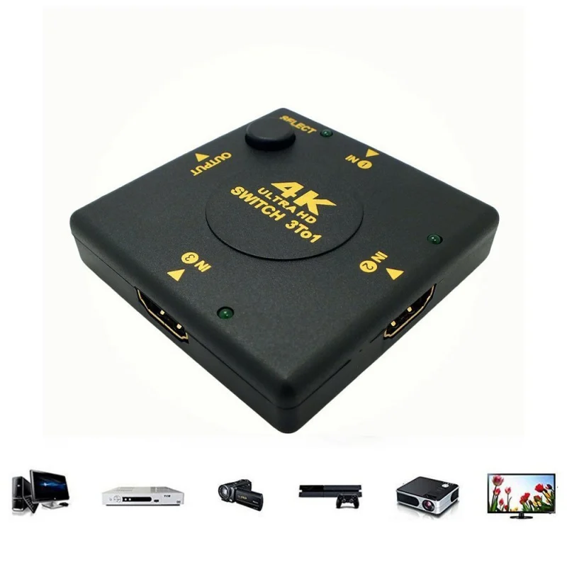 1080P 4K*2K HDMI Video Switch Switcher Splitter 3 input 1 output Port Hub for DVD HDTV Xbox PS3 PS4 | Электроника