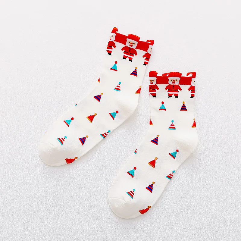 Хлопковые носки для девочек; осенне-зимние носки; рождественские носки с пингвинами и снеговиком; повседневные праздничные подарки; милые носки для студентов