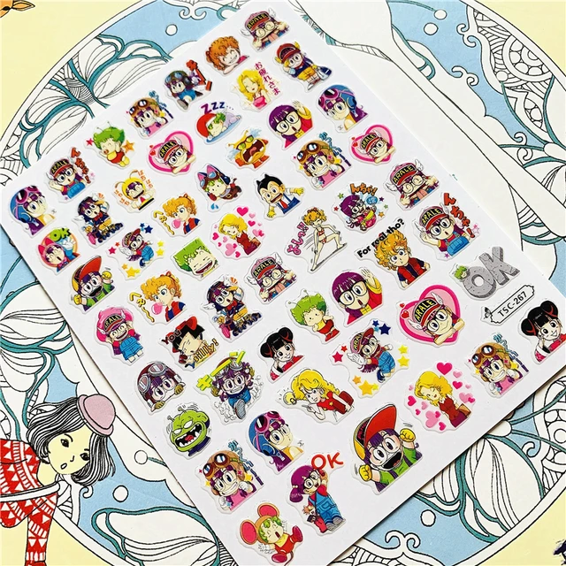 TSC-293 TSC-287 Japanese cartoon anime clown character 3D Back glue Nail Art Stickers Decals Sliders Nail ornament decoration TSC-267